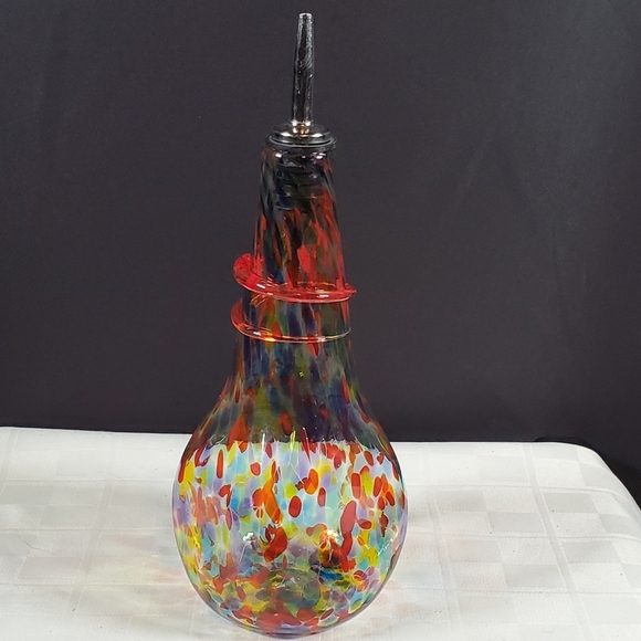 Blown Glass Olive Oil Decanter - Picture 2 of 5